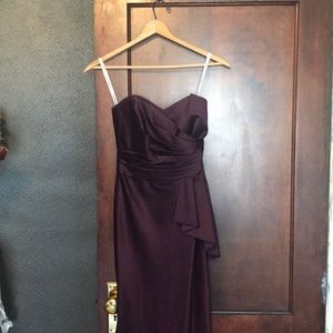 David’s Bridal Deep Plum Bridesmaid dress